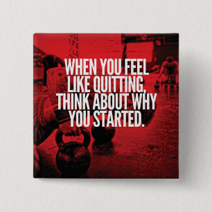 Don't Quit - Workout Motivational 15 Cm Square Badge
