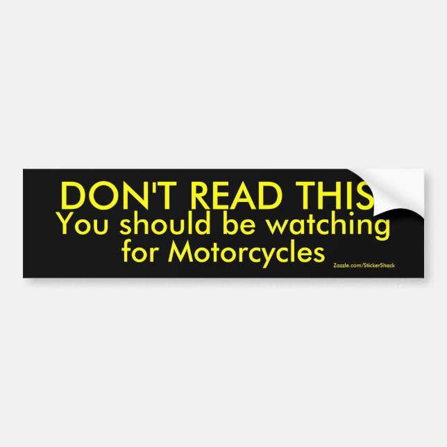 DON'T READ THIS! BUMPER STICKER (Front)
