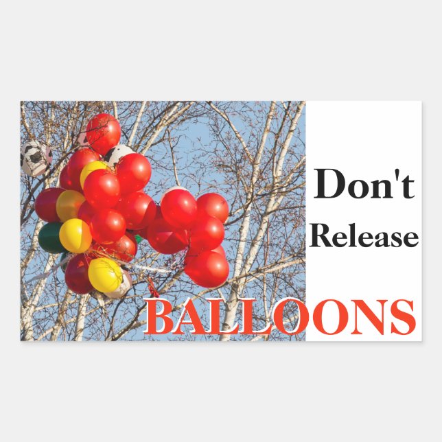 Don't Release BALLOONS Rectangular Sticker (Front)