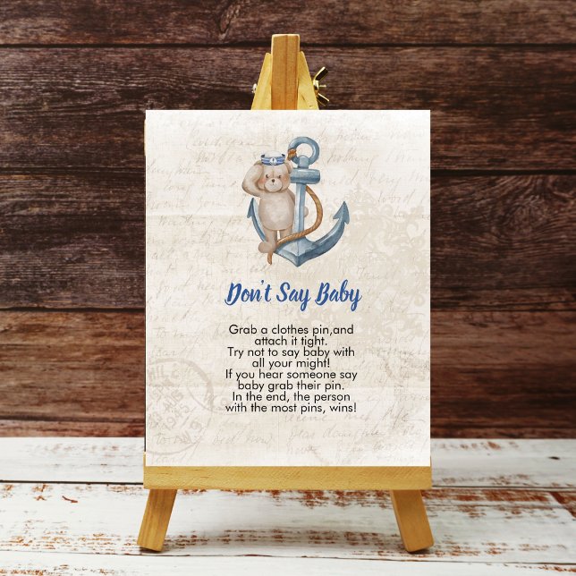 Don't say baby Ahoy Its A Boy Nautical Theme  Poster (Creator Uploaded)