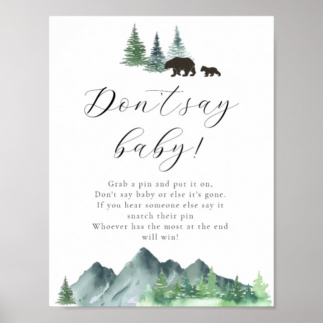 Don't Say Baby Game Sign (Front)