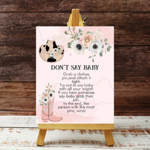 Don't say baby Western Cowgirl Rodeo Poster