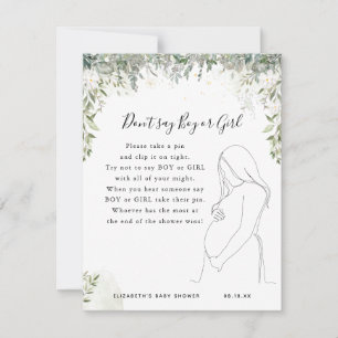Don't Say Boy Or Girl Baby Shower Game