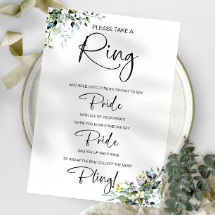 Don't Say Bride Bridal Shower Game Invitation