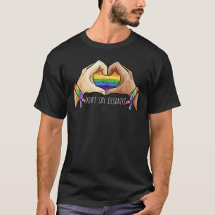 Dont Say DeSantis Say Gay LGBTQ Pride Flag Heart H T-Shirt