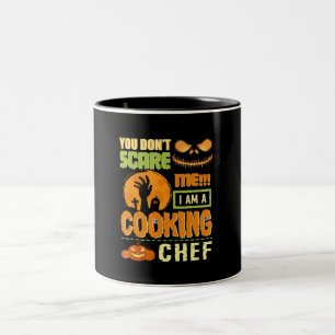 Dont Scare Cooking Chef Halloween Costume Gift Two-Tone Coffee Mug