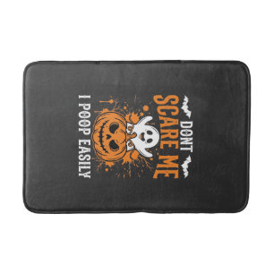 Don't Scare Me Halloween Ghost Pumpkin Design Bath Mat