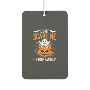 Don't Scare Me Halloween Ghost Pumpkin Design Car Air Freshener