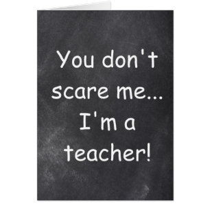 Don't Scare Teacher Chalkboard Design