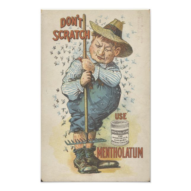 Don't Scratch Use Mentholatum Ephemera Photo Print (Front)