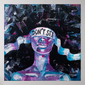 "Don't see" DV awareness Art Poster