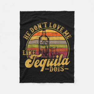 Dont Shirt He Like Tequila Mexican Drinking Fleece Blanket