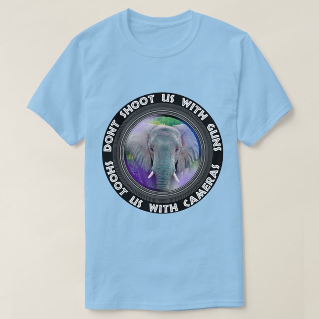 Don't Shoot Us Elephant Bull T-Shirt (Design Front)