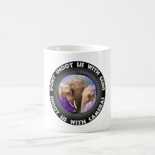Don't Shoot Us Elephant Family Coffee Mug