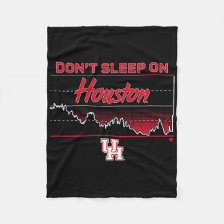 Don't Sleep On Houston - Houston Cougars Sketll  Fleece Blanket
