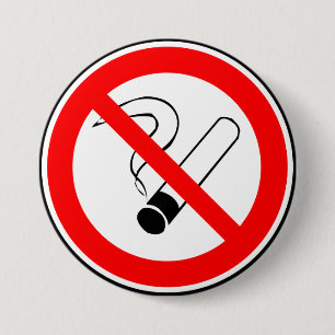 Don't smoke 7.5 cm round badge