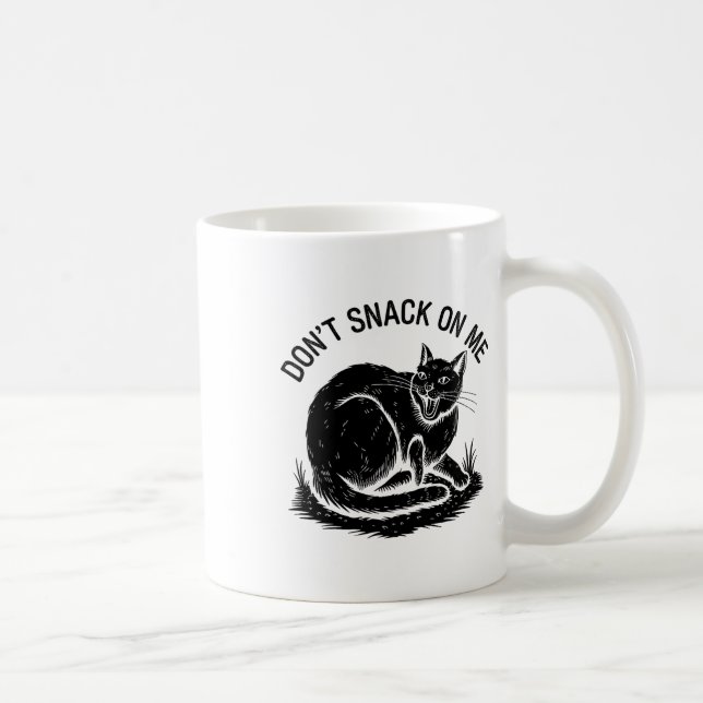 Don't Snack On Me Funny Cat 4  Coffee Mug (Right)