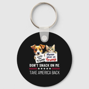 Don't Snack On Me Funny Cats Dogs  Key Ring