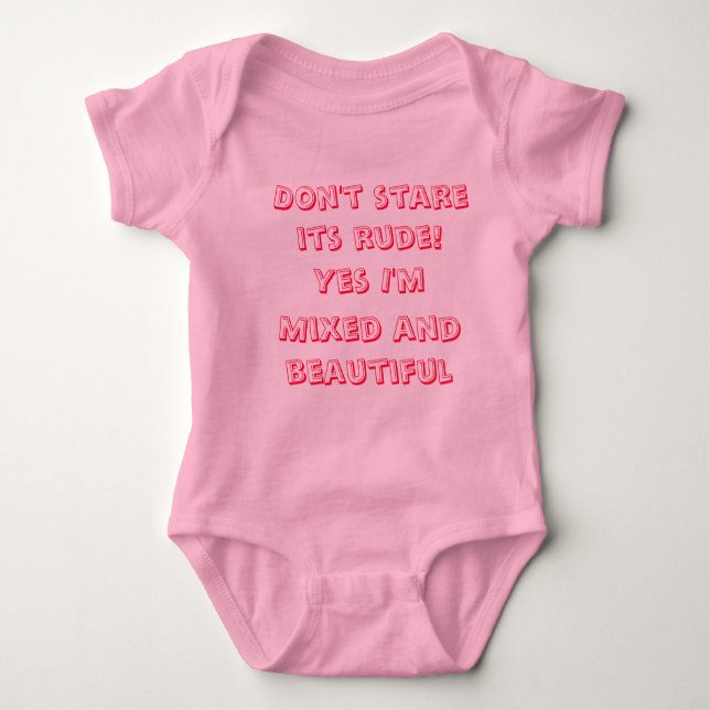 Don't stare! baby bodysuit (Front)