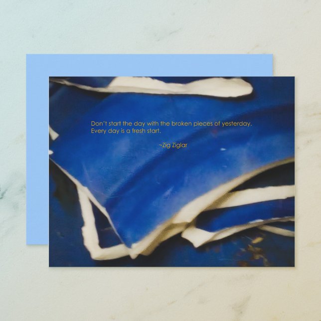 Don't Start With Broken Pieces Greeting Card (Creator Uploaded)