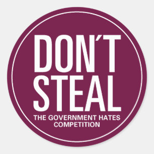 Don't Steal Classic Round Sticker