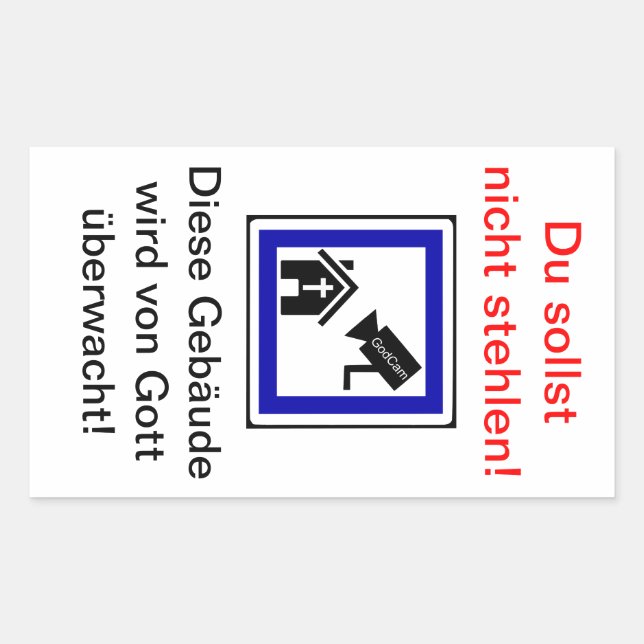 Don't steal. - GodCam Rectangular Sticker (Front)