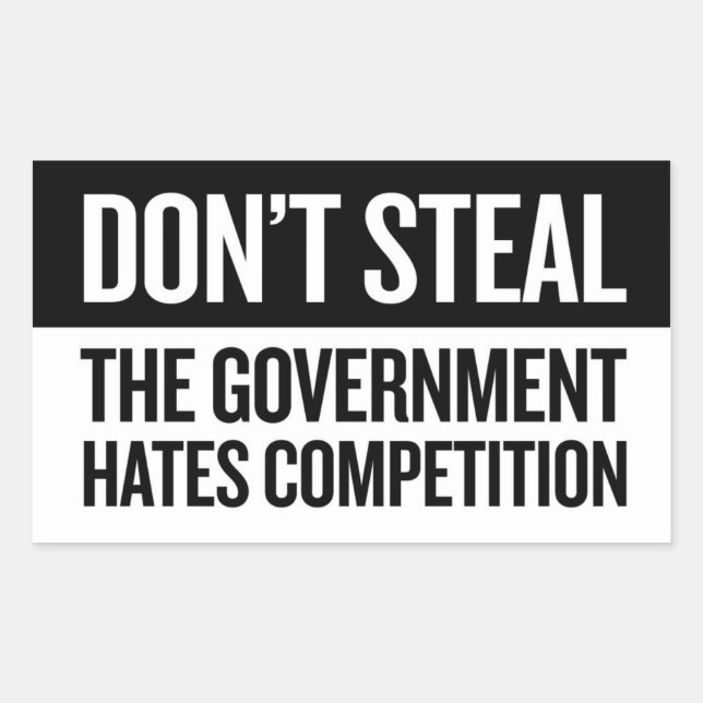 Don't Steal - Small Rectangular Sticker (Front)