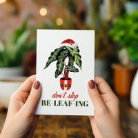 Don't Stop Be-leaf-ing Santa Christmas Houseplant