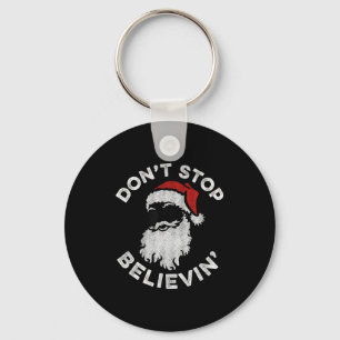 Don't Stop Believin' Cool Shades Santa  Key Ring