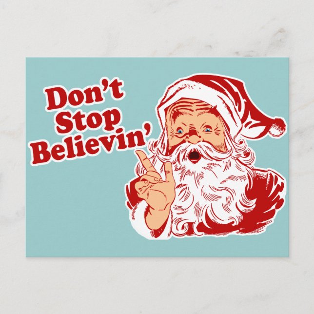 Dont Stop Believing Holiday Postcard (Front)