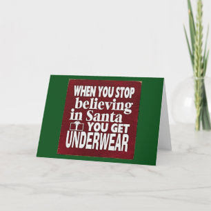 DON'T STOP BELIEVING IN SANTA CLAUS-CHRISTMAS CARD
