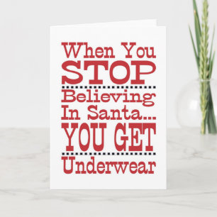 Don't Stop Believing in Santa Holiday Card