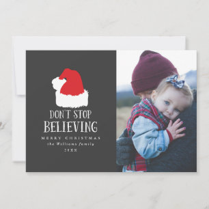 Don't Stop Believing Photo Christmas Cards