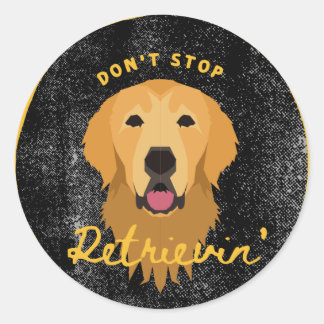 "Don't Stop Retrieving" Sticker in Black