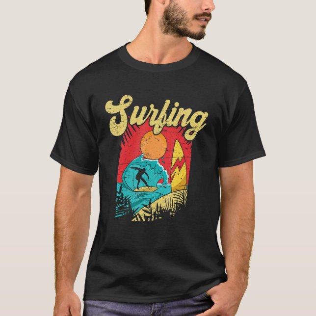 Don't Stop Surfing Extreme Sports Sea Waves Surfer T-Shirt (Front)