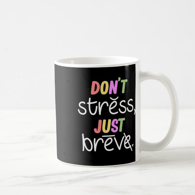 Don't Stress Dyslexia Awareness Disability Therapi Coffee Mug (Right)