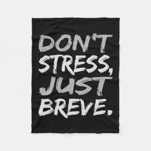 Don't Stress Just Breve Dyslexia Awareness Silver Fleece Blanket