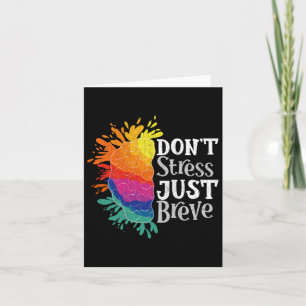 Don't Stress Just Breve Fun Dyslexia Awareness Gra Card