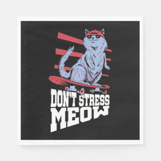 Don't Stress Meow Stress Awareness Month Napkin