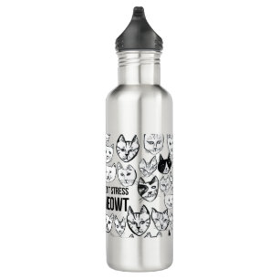 Don't Stress Meowt Funny Cat Aluminum Water Bottle