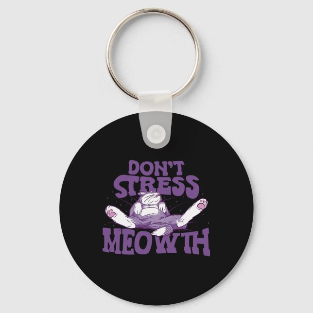 Don't Stress Meowth National Stress Awareness Mont Key Ring (Front)