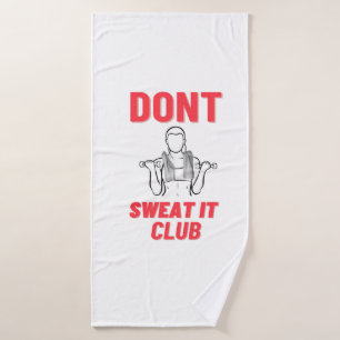 Dont sweat it gym workout towel custom name