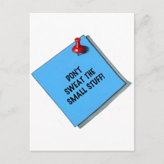 DON'T SWEAT SMALL STUFF MEMO POSTCARD