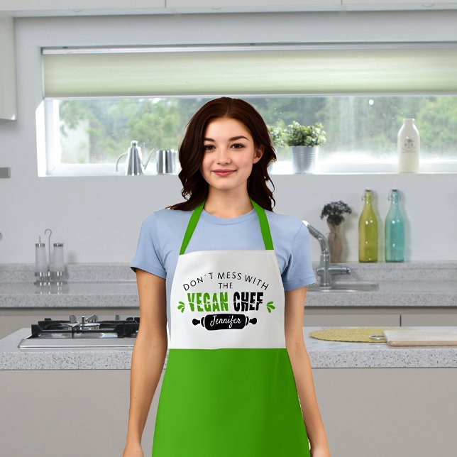 Dont´t Mess With The Vegan Chef (Customisable)  Apron (Creator Uploaded)