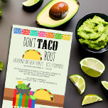 Don't Taco 'Bout Surprise Party Invitation<br><div class="desc">Shh, it's a surprise! Invite your guests to a memorable fiesta with our Don't Taco 'Bout Surprise Party invitation. This vibrant invite introduces a Mexican theme, featuring delightful tacos, guacamole in a traditional molcajete, and a colourful papel picado banner. Perfect for an adult birthday surprise party, this invitation brings the...</div>