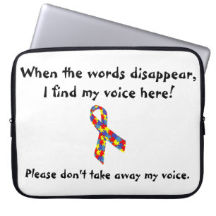 Don't Take Away My Voice Autism Laptop Sleeve