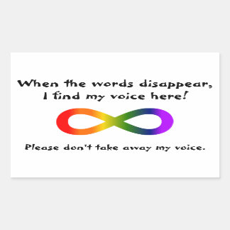 Don't Take Away My Voice Neurodiversity Rectangular Sticker
