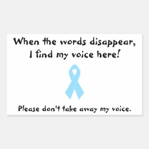 Don't Take Away My Voice Selective Mutism Rectangular Sticker