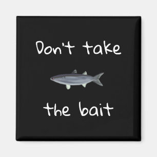 Dont Take The Bait Mullet Fish Artwork Painting Magnet