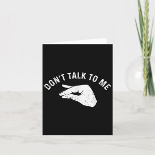 Don't Talk To Me Funny Italian Hand Silence Sign S Card